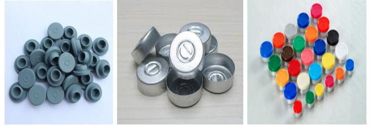 RUBBER STOPPERS & ALUMINUM PLAIN & FLIPOFF SEALS